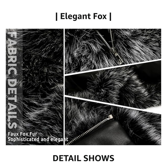 Women Fluffy Faux Fur Coat Cropped Puffer Jacket Winter Warm Fuzzy Teddy Jacket - Picture 8 of 8